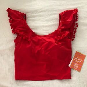 NWT Kortni Jeane red flounce top size small